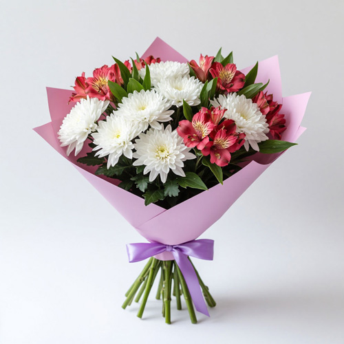 "Алый бриз". Букет сборный