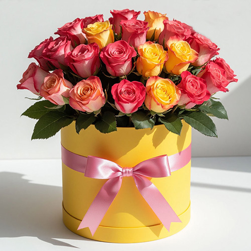 "Ласковый рассвет". Цветочная композиция