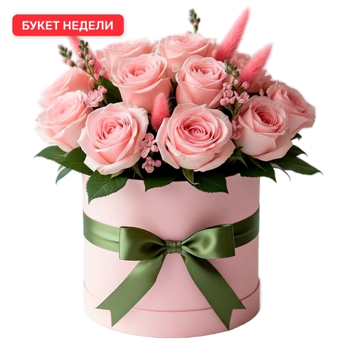 "Розовая феерия". Букет в коробке