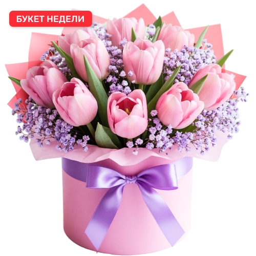 "Весенний вальс". Тюльпаны в коробке