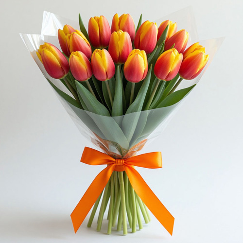 "Весенний закат ". Букет тюльпанов